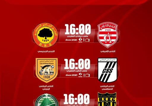 البطولة: برنامج المباريات المتأخرة  من الجولتين الأولى والرابعة