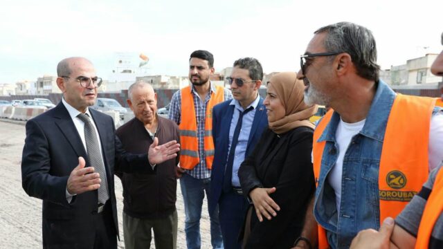 وزير التجهيز والإسكان يتفقد سير أشغال القسط عدد 2 من مشروع توسعة المدخل الجنوبي للعاصمة